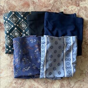 NWOT Set Of 5 Woman’s Medium Lucky Brand Hipsters Floral/Blue/Black/Print Fabric